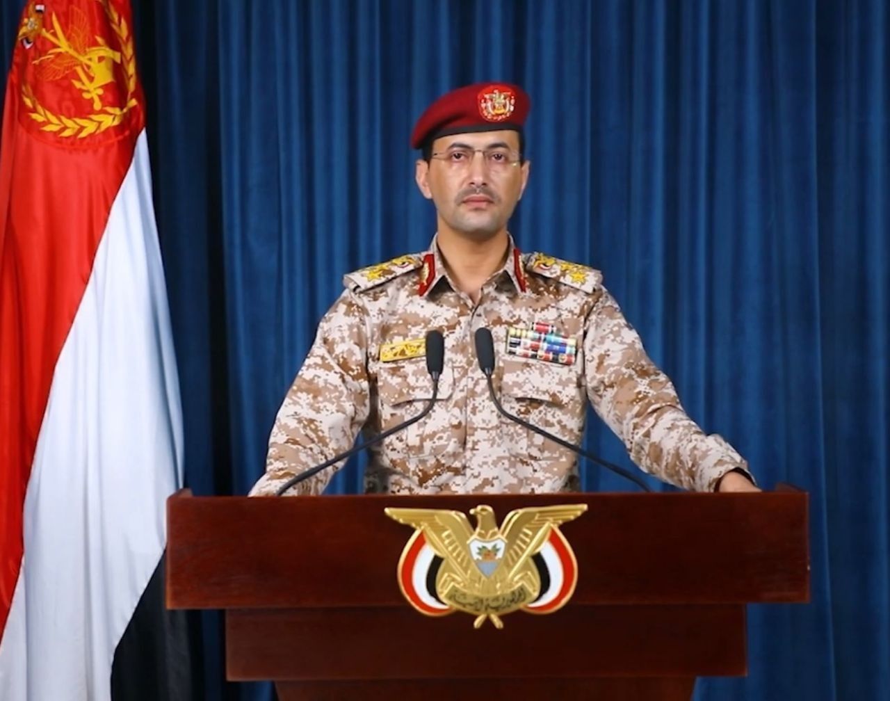 Brigadier General, Yahya Saree: Our naval forces targeted the American destroyer "USS Greely"