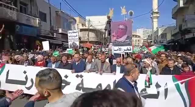 مسيرات شعبية حاشدة في العاصمة عمّان دعماً للشعب الفلسطيني والمقاومة في غزة