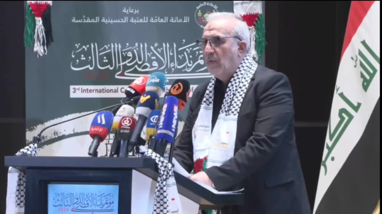 امين عام العتبة الحسينية: القضية الفلسطينية ستبقى تتوارثها الأجيال لاظهار الحق