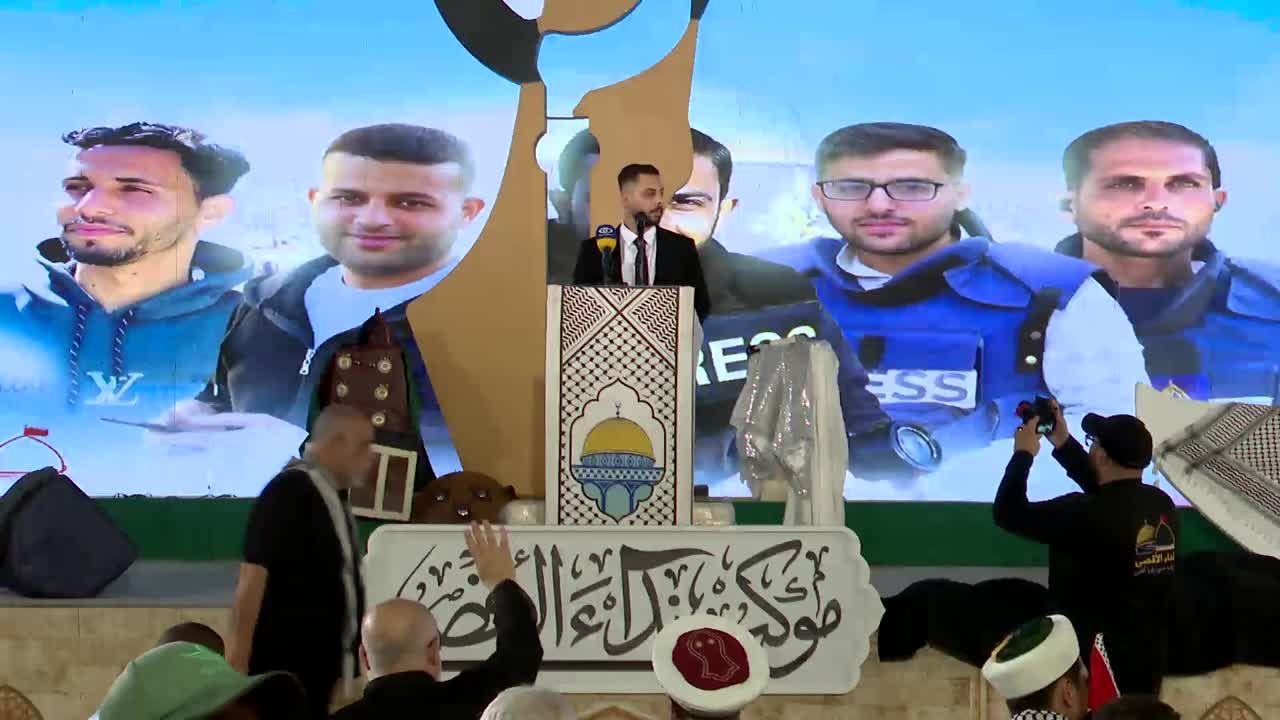  على طريق المشاية.. اتحاد الإذاعات والتلفزيونات الإسلامية يتضامن مع شهداء الإعلام في غزة