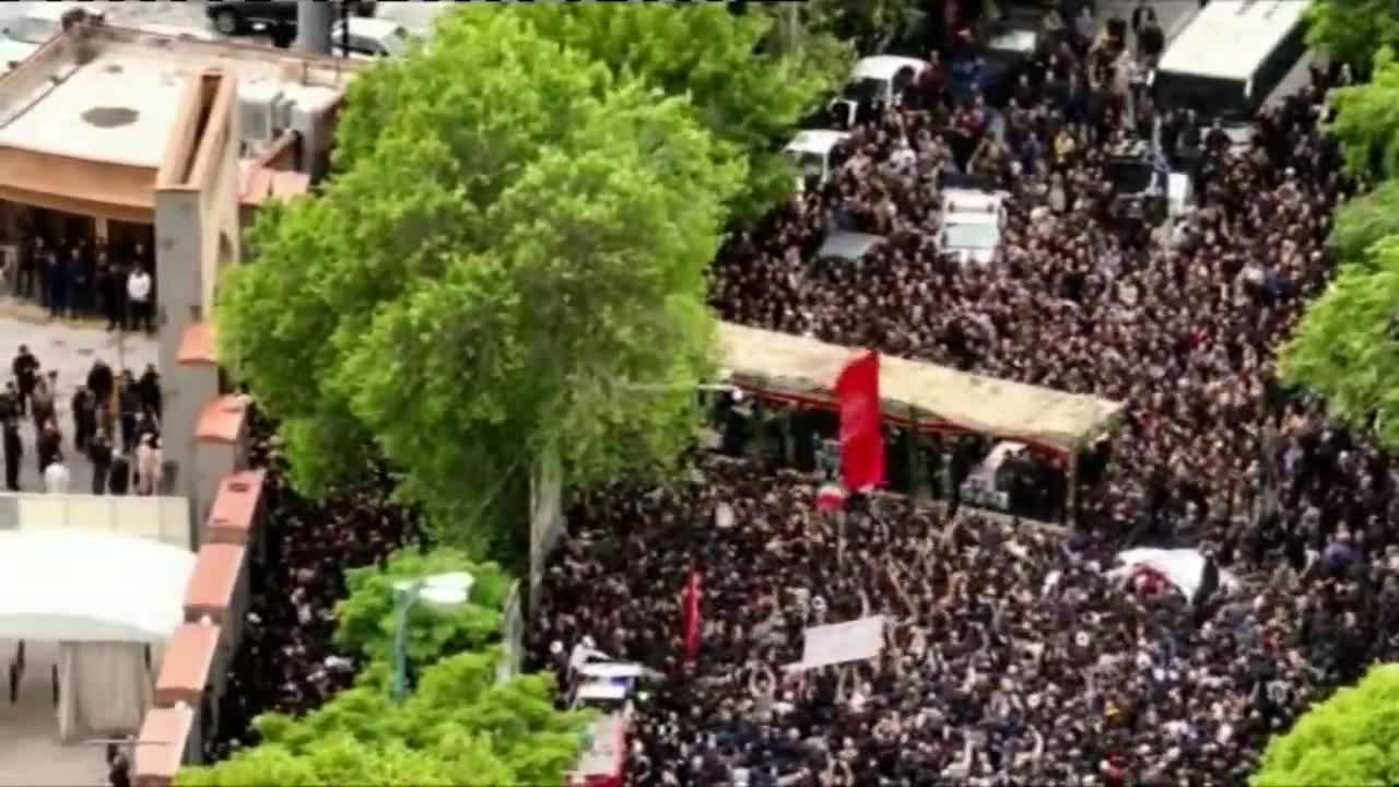  انتهاء مراسم التشييع في تبريز وتحضير موكب الجثامين للتوجه الى محافظة قم