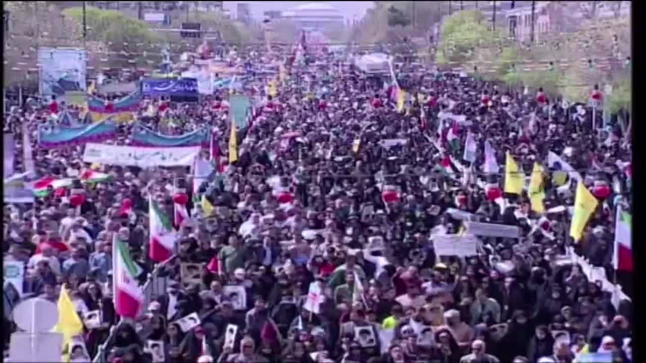 مسيرات حاشدة في طهران ومشهد وقم وغلستان إحياءً ليوم القدس العالمي