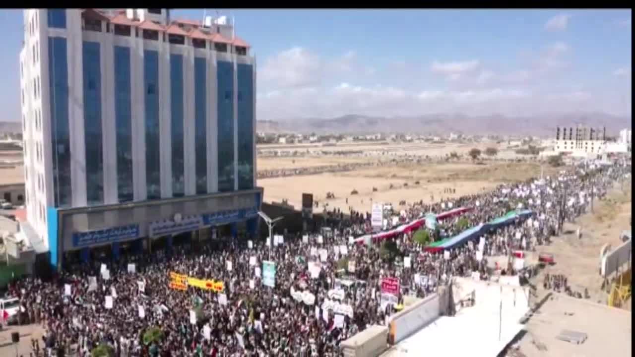 مسيرات جماهيرية حاشدة في صعدة دعماً لفلسطين وغزة تحت شعار "انتصاراً لغزة.. ضرباتنا متصاعدة"