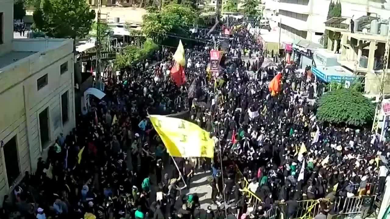  البقاع يحيي أربعينية الإمام الحسين (ع) في مسيرة حاشدة نحو مقام السيدة خولة