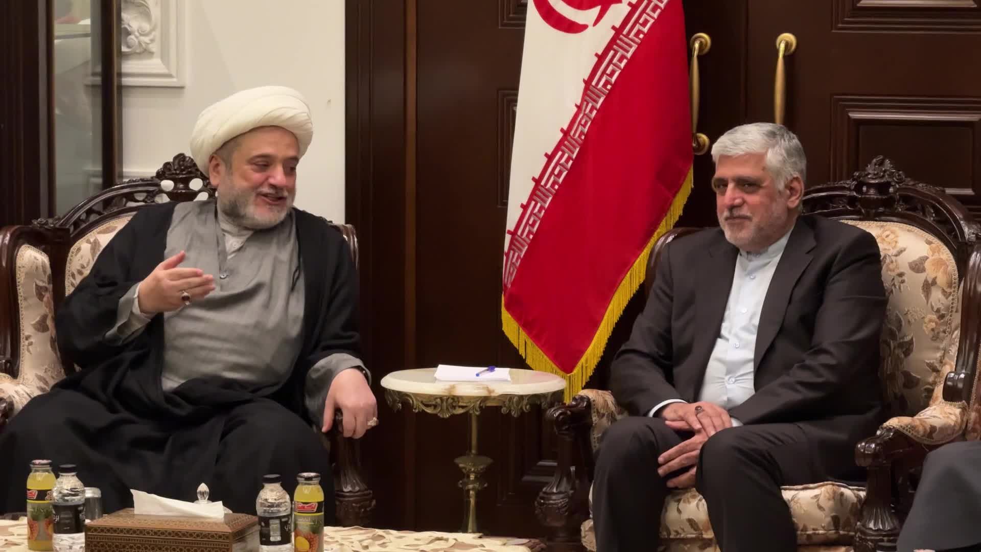 الممثل الخاص لوزير الخارجية الإيراني لشؤون غرب آسيا يستقبل وفدًا من تجمع العلماء المسلمين