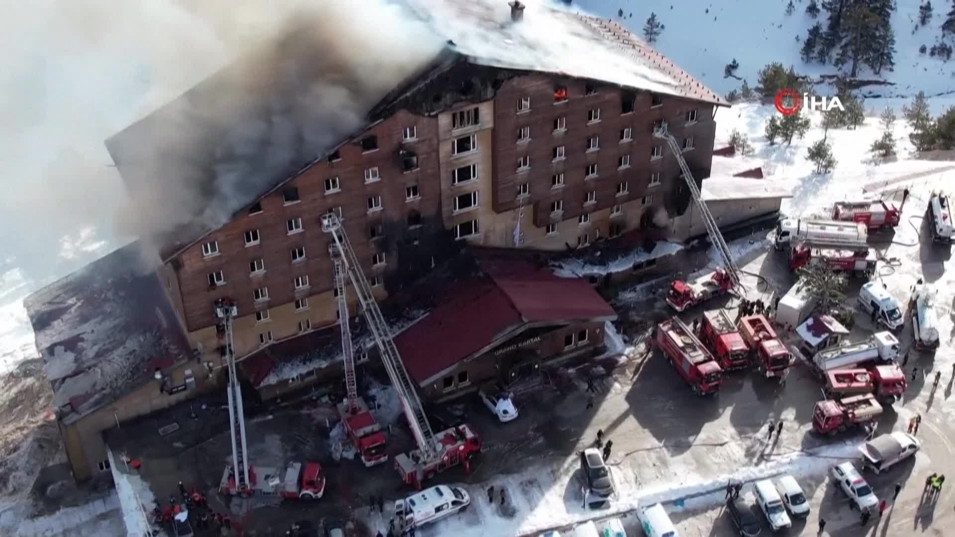 ارتفاع عدد ضحايا حريق منتجع التزلج الى 66 قتيلا